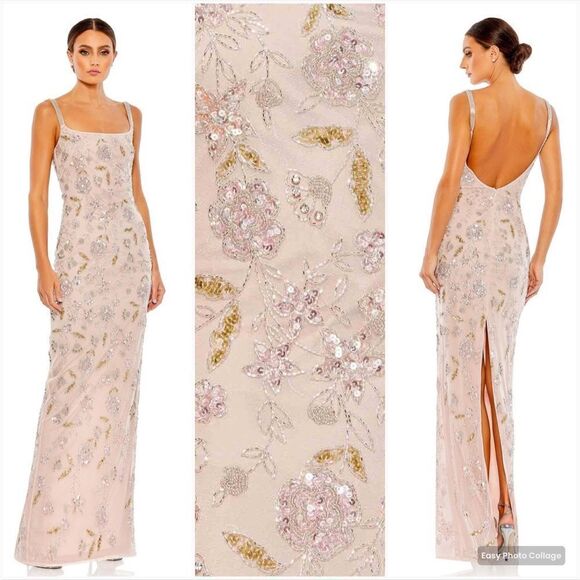 Mac Duggal Dresses & Skirts - NWT Mac Duggal Hand Beaded Floral Gown Dress Rose 10808